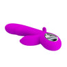 Pretty Love Humphray Bendable Front and Back Rabbit - Experience intuitive hands-free pleasure with the Pretty Love 12 Function Remote G-spot Massager. Expertly sculpted to hug your G spot and Clitoris, this sleek silicone massager taint for your explosive enjoyment.