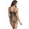 SEAMLESS LACE TEDDY WITH BOW (O/S).