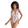 Chloe Tie Up Lace Teddy Available in Black Or Pink By Allure Lingerie