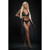 Black Out By G World Black Open Front Night Gown Set