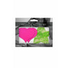 Neon Pink Satin Heart & Green Lace Star Nipple Pasties
