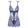 Obsessive Lingerie Flow Lace Shade Of Blue Babydoll Set
