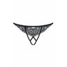 Obsessive Lingerie Liferia Black Crotchless Thong