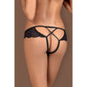 Obsessive Lingerie Mixty Crotchless Black Panty