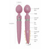 Pillow Talk Sultry  Dual Ended Warming Massager Wand With Swarovski Crystal