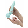 Pillow Talk Teal Luxury Dual Ended Warming Massager Wand With Swarovski Crystal