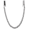 SILVER NIPPLE CHAIN CLAMPS.